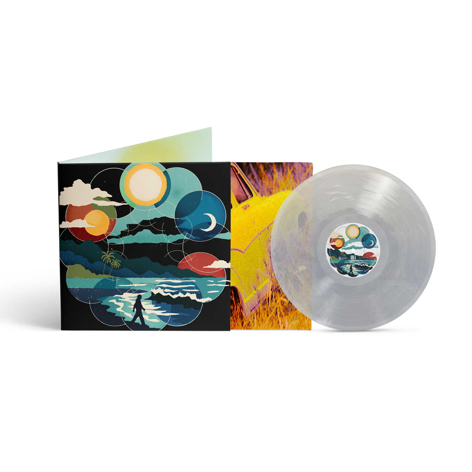 How Did I Get Here? Alternate Cover White & Clear Marble Vinyl Display