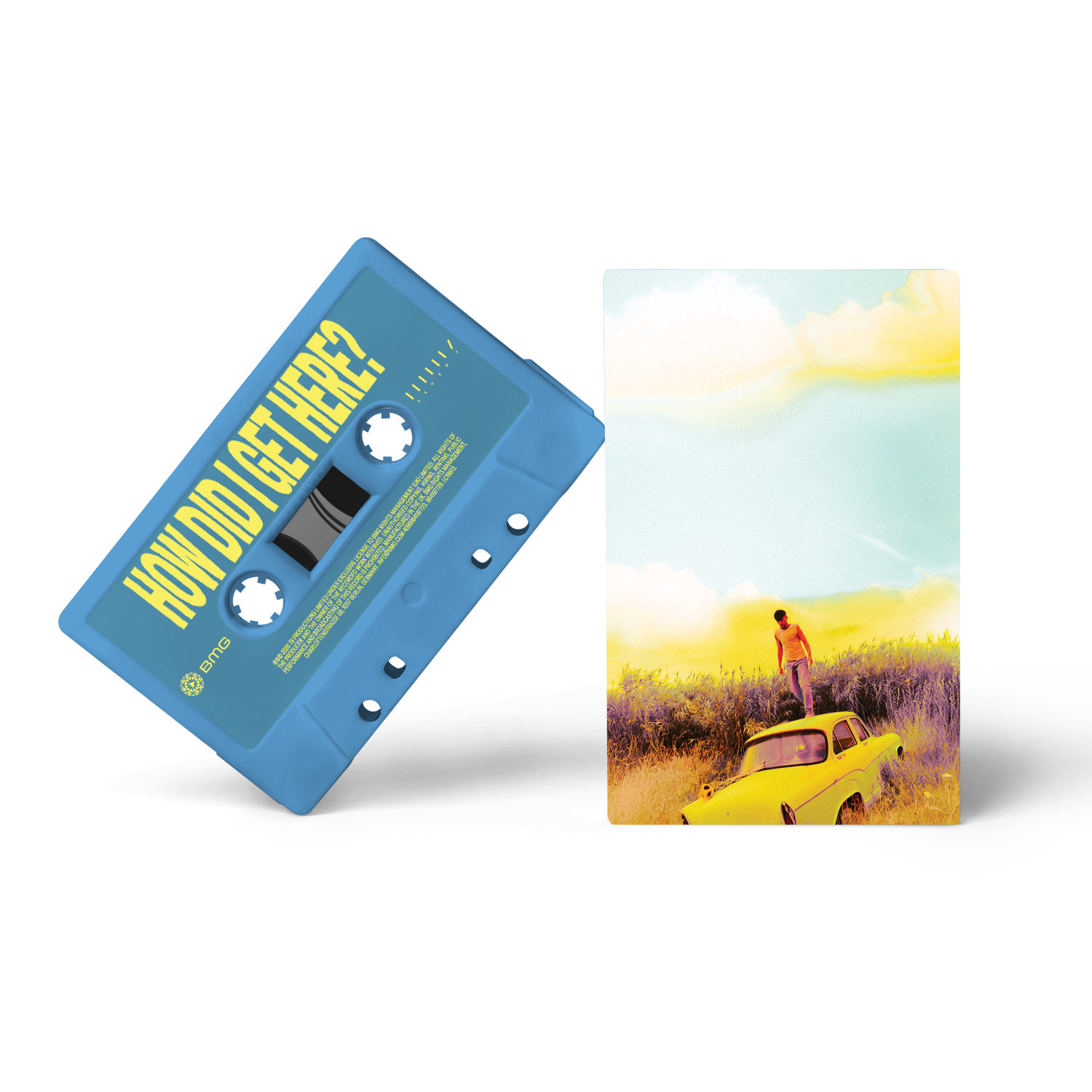 How Did I Get Here? Clear Turquoise Cassette in Card Sleeve