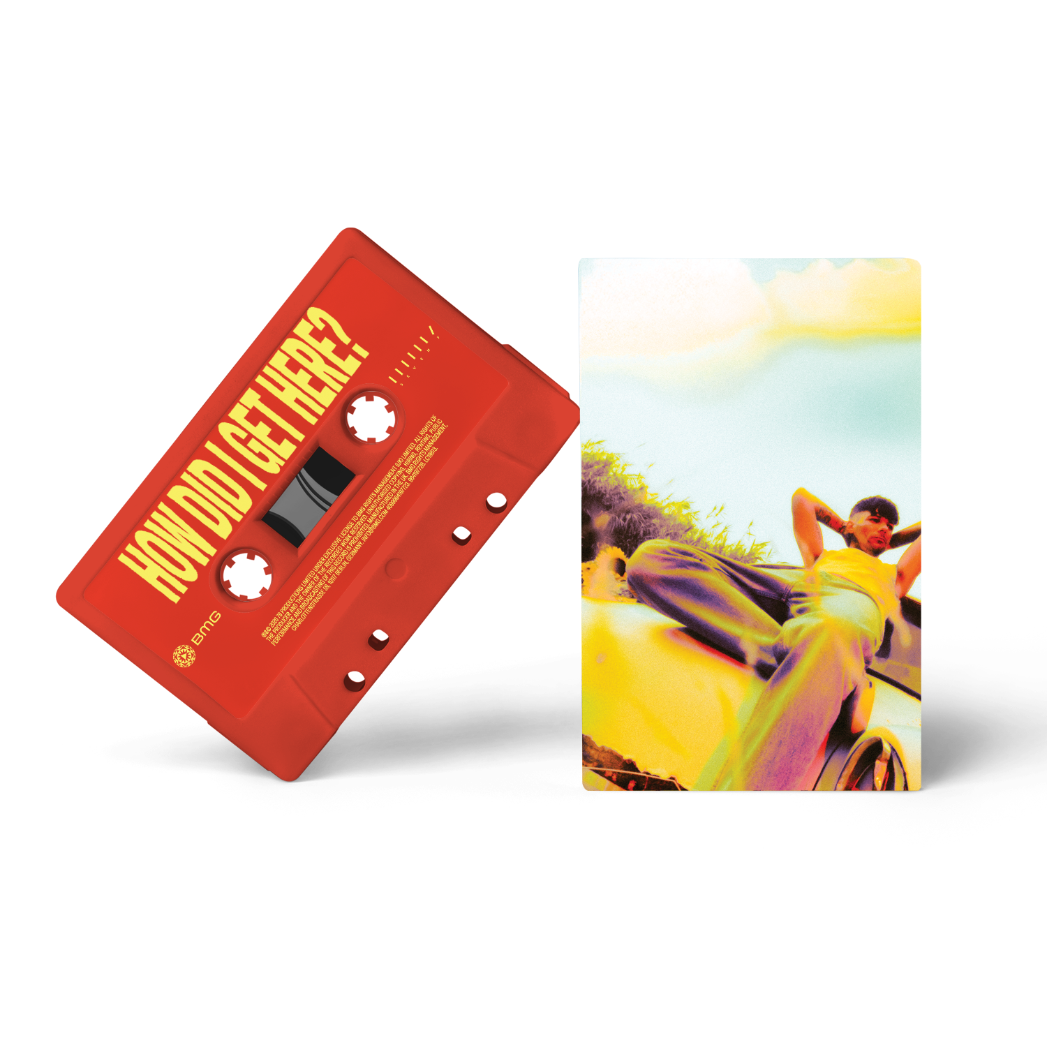 How Did I Get Here? Transparent Red Cassette in Card Sleeve